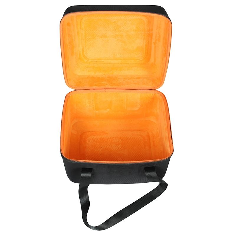 Shockproof Portable Carrying Case - Compact Design - Black + Orange