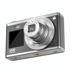 4K Hd Optical Zoom Digital Camera 60Mp Dual Screen Selfie Camera No Memory - Black