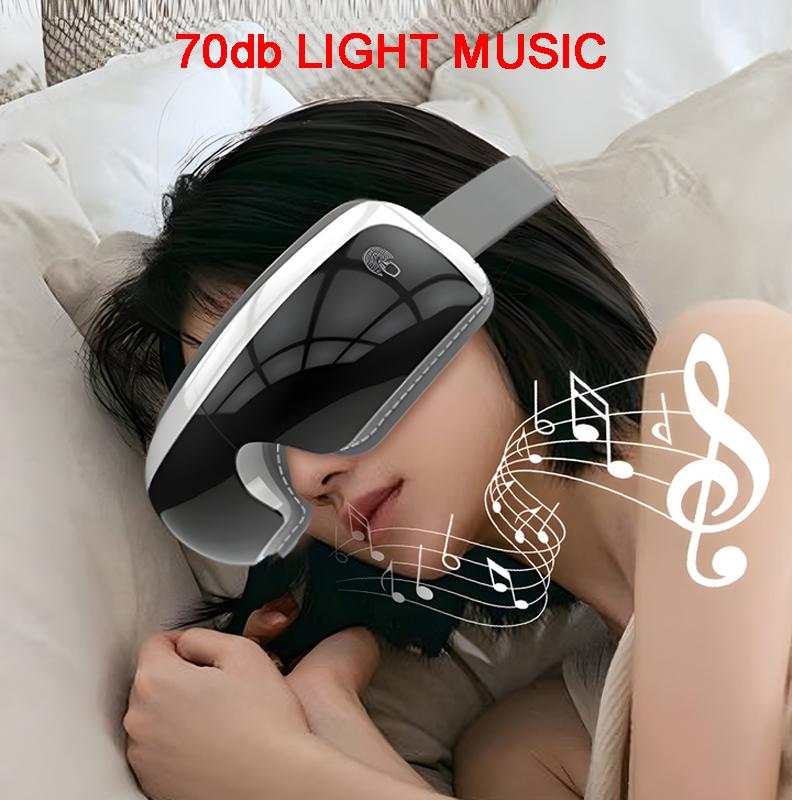 Adjustable Eye Massager With Hot Compress Black - Black