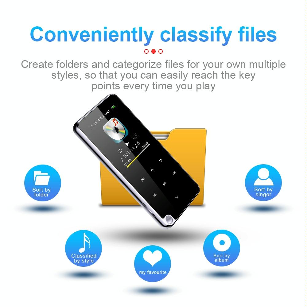 Portable Bluetooth Mp3 Player 4Gb Capacity Black