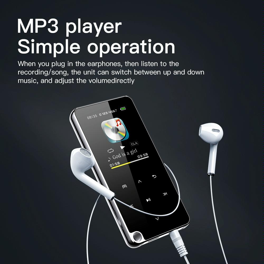 Portable Bluetooth Mp3 Player 4Gb Capacity Black