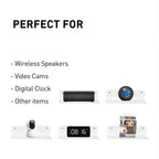 Set of 2 Wall Mounts for Speakers and Surveillance Cameras - Transparent
