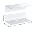 Set of 2 Wall Mounts for Speakers and Surveillance Cameras - Transparent