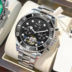 Waterproof Mechanical Watch for Men - Multifunctional - Green