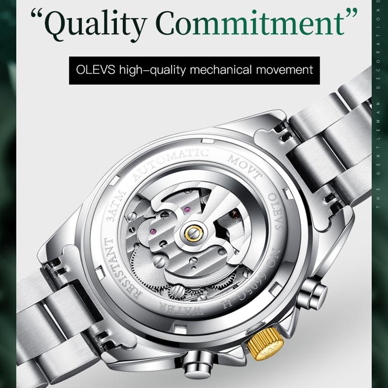 Waterproof Mechanical Watch for Men - Multifunctional - Green