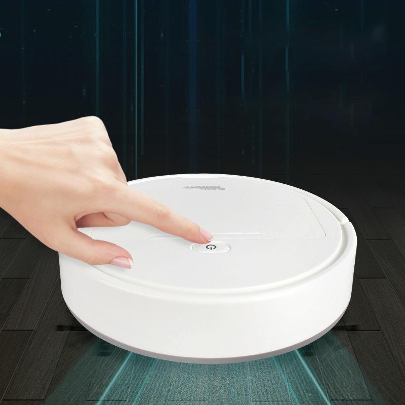 3-in-1 Smart Vacuum Cleaner Robot - Rechargeable Multifunctional Dry / Wet - Black