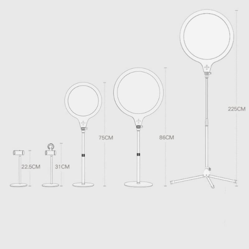 26cm Live Broadcast Beauty Light Bracket - Medium Version for Desktop Photography