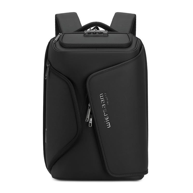 Water Resistant Anti Theft Laptop Backpack With Usb Port - Black