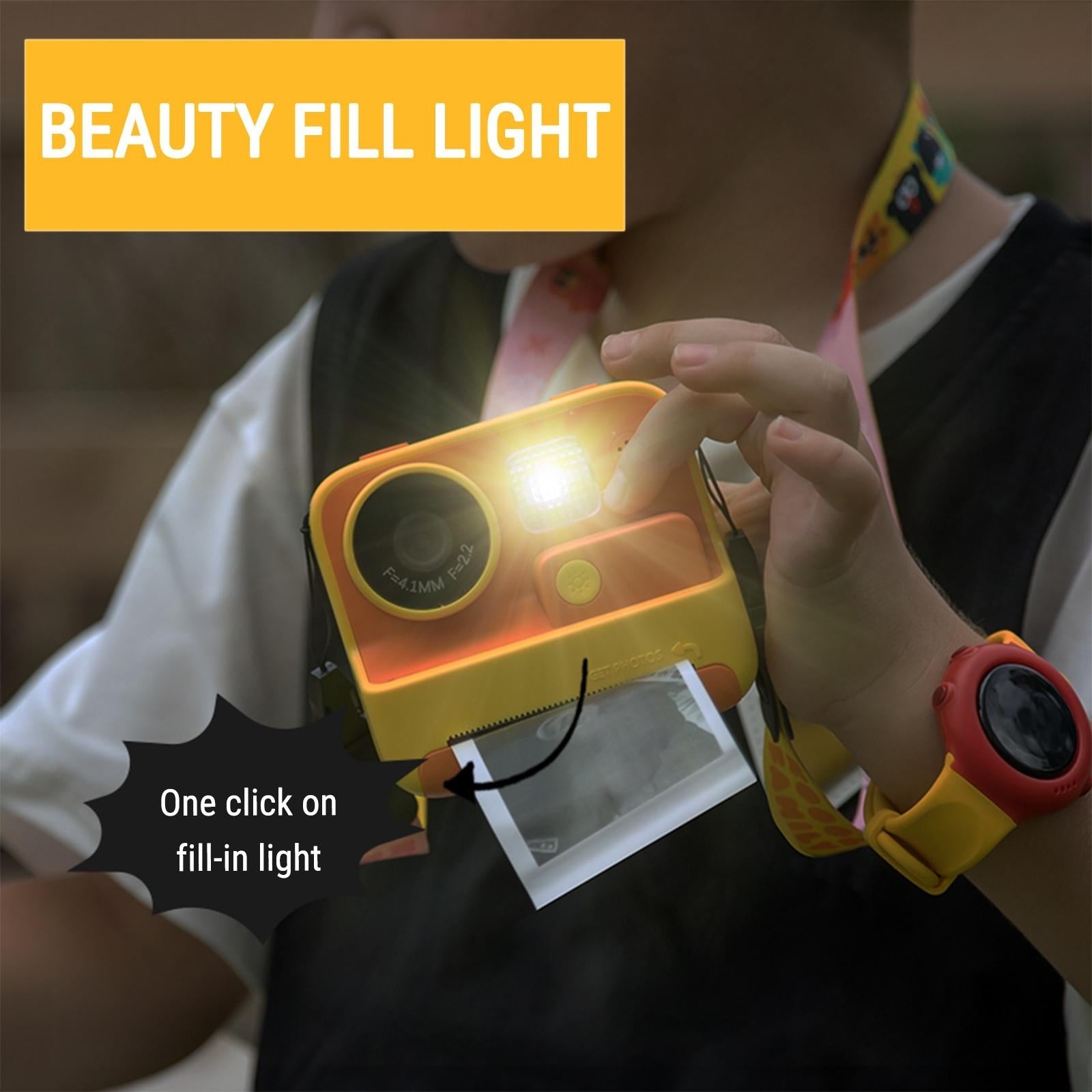 2-inch Dual Lens Instant Print Camera for Children - 4800w Pixel - Without Memory Card Pink