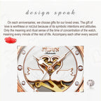 Stylish Waterproof Ceramic Mechanical Watch for Women with Diamond Accents - Blue