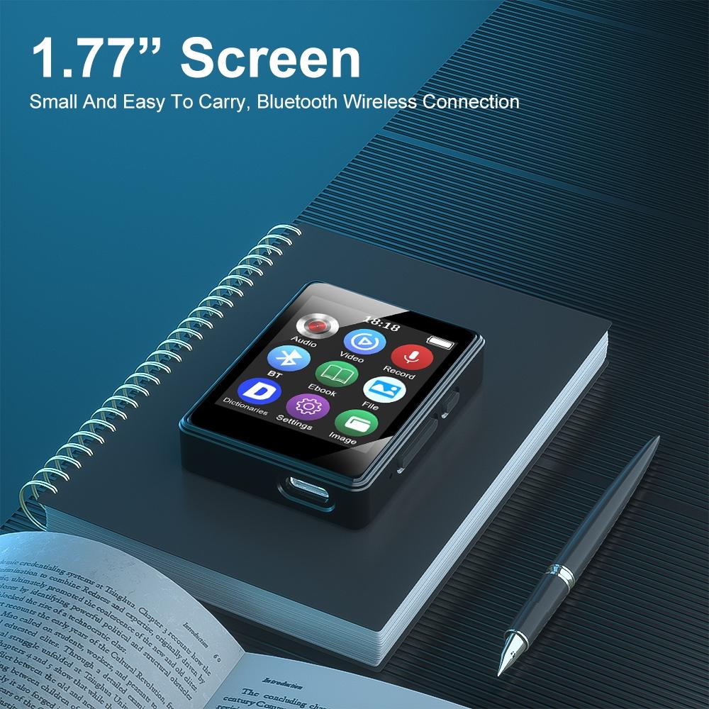 Bluetooth 5.0 Mp3 Player With Ebook Recorder 128Gb - Without Memory Card