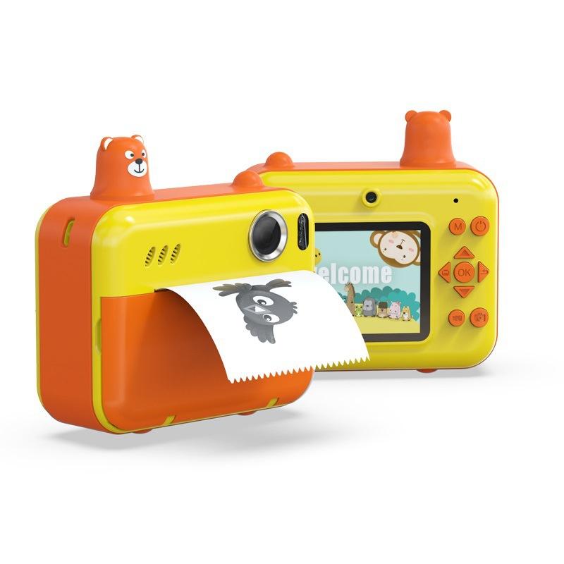 1080p Children's Camera with 2.36 Hd Led Display and Thermal Printing - Instant Capture - Yellow