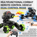 Remote Control Water Bomb Car - Four-wheel Battle Blooming Tire Spray - Blue