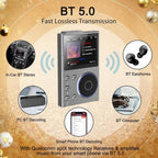 2.4 Inch Hifi Bluetooth Music Player Dsd256 Mastering Sound Quality 16Gb+16Gb Memory - Gray - 16Gb+8Gb