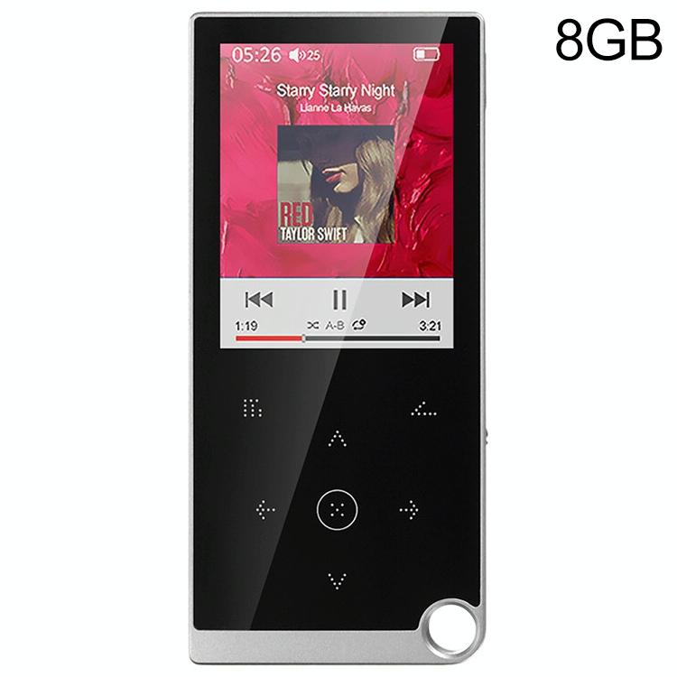 2.4 Inch Touch Mp4 / Mp3 Player 8Gb Memory E Book / Alarm / Timer No Bluetooth - Red