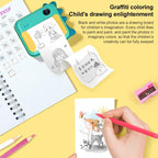 Children's Instant Camera with Dual-lens and Mini Print - Green Dinosaur - Pink Cat 16Gb