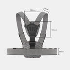 Adjustable Chest Strap with Mount and Screw - 7 In 1 Phone Clamp