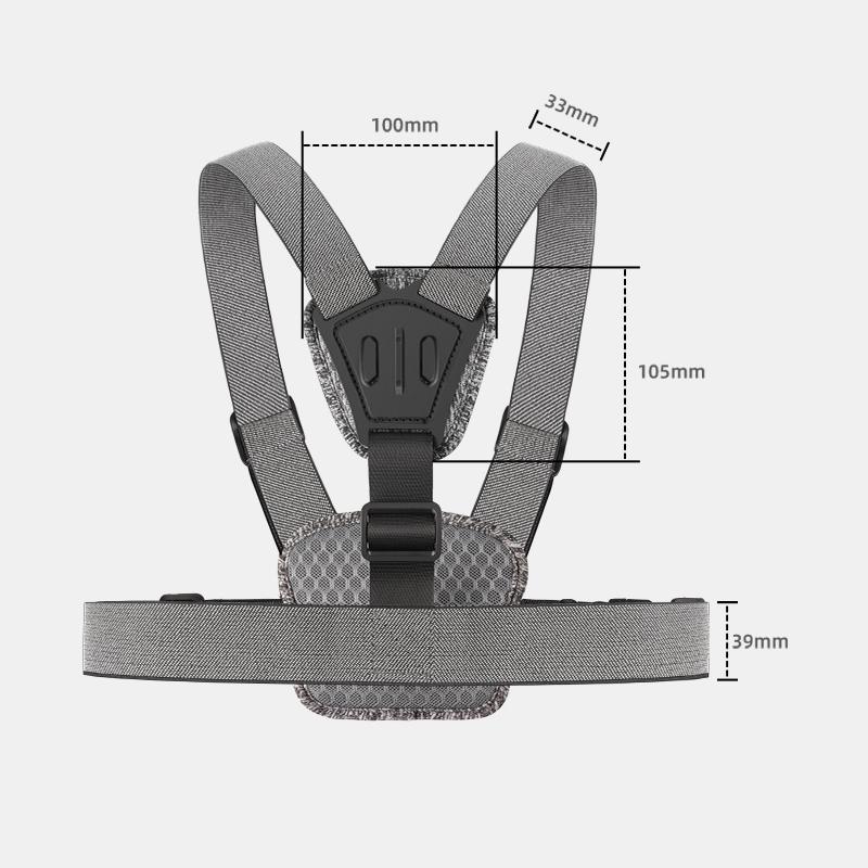 Adjustable Chest Strap with Mount and Screw - 7 In 1 Phone Clamp