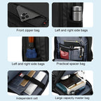 Waterproof Double Shoulder Backpack With Usb Black - 19 Inch