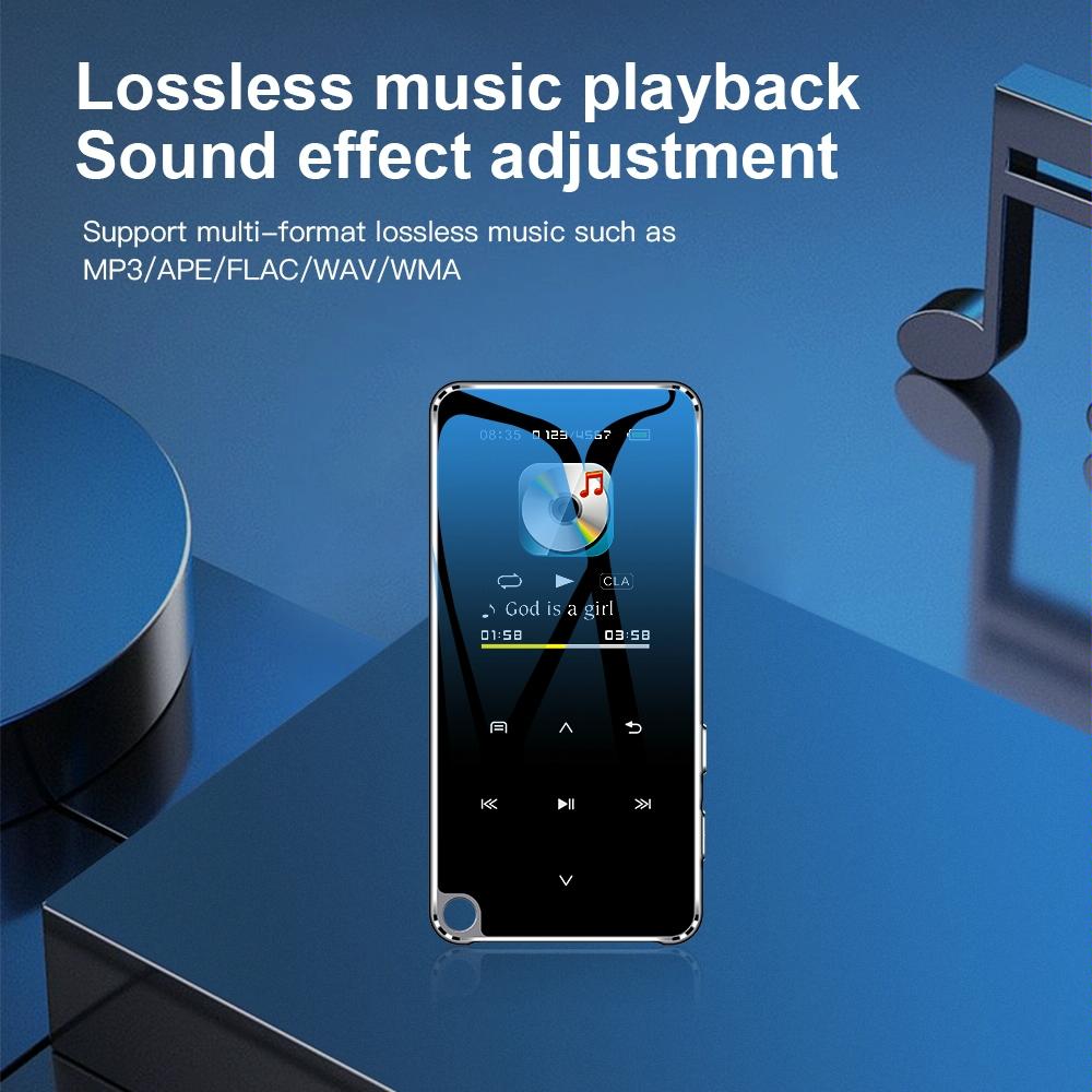 Portable Bluetooth Mp3 Player 8Gb Capacity Black