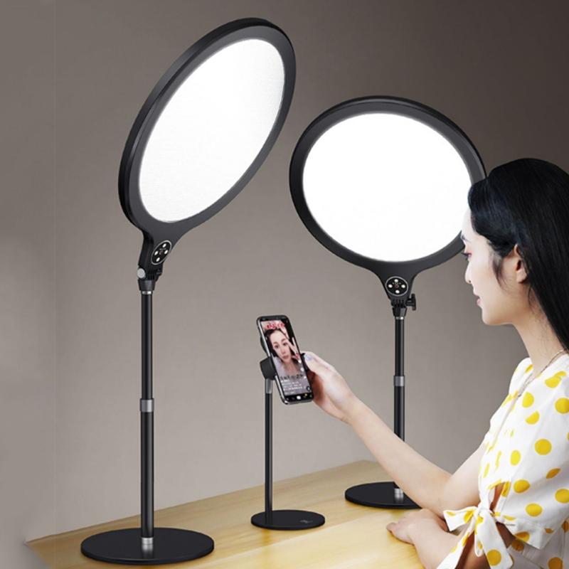 26cm Live Broadcast Beauty Light Bracket - Medium Version & Black Desktop Photography