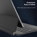 Bluetooth Keyboard Leather Case With Touch Pad - P11 - Black