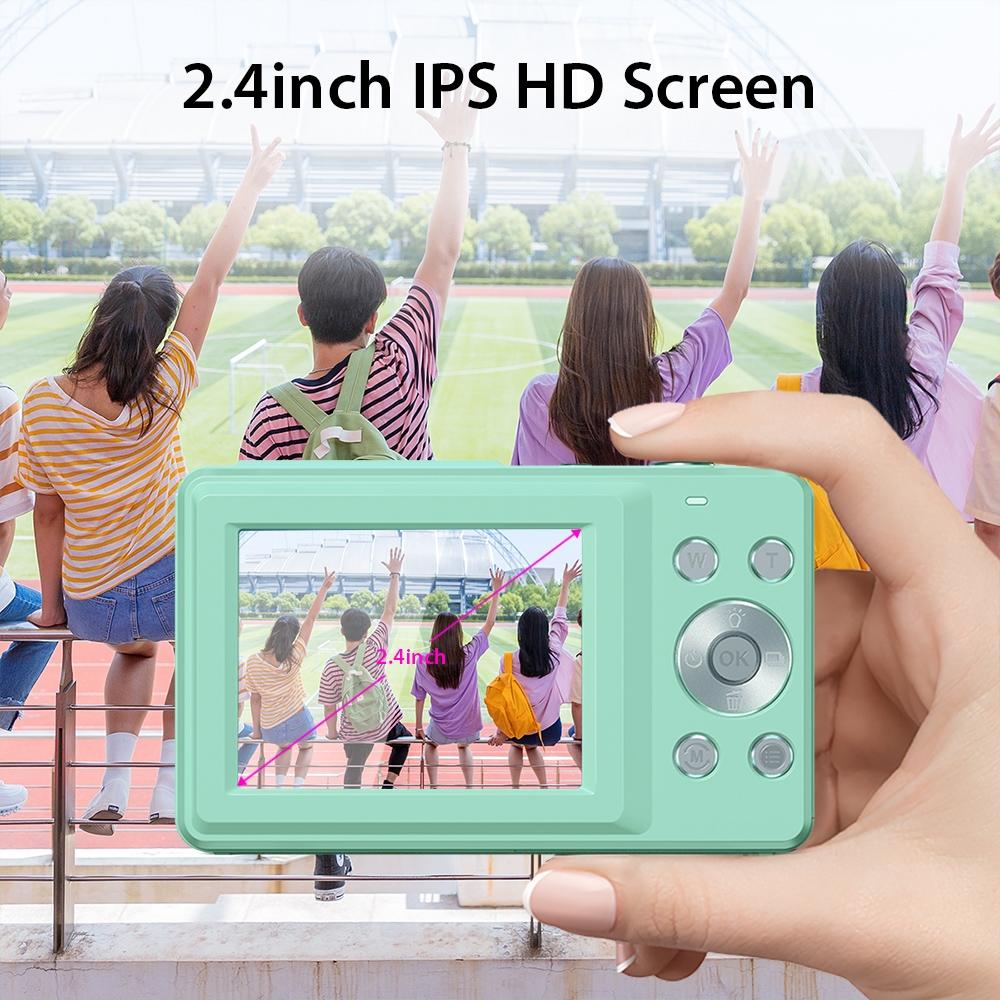 Mini Children Photography Camera - 2.4-inch Hd 16x Zoom - Black+32G