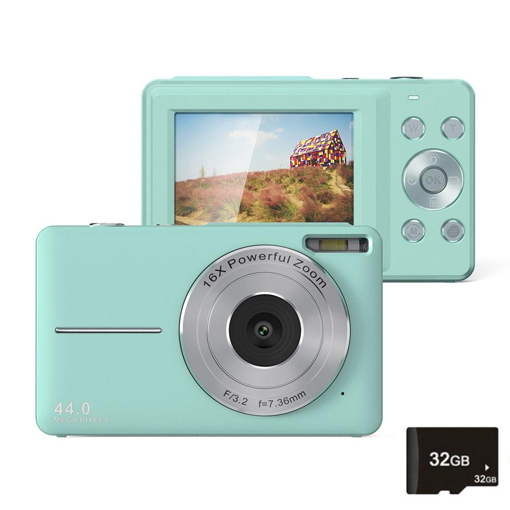 Mini Children Photography Camera - 2.4-inch Hd 16x Zoom - Black+32G