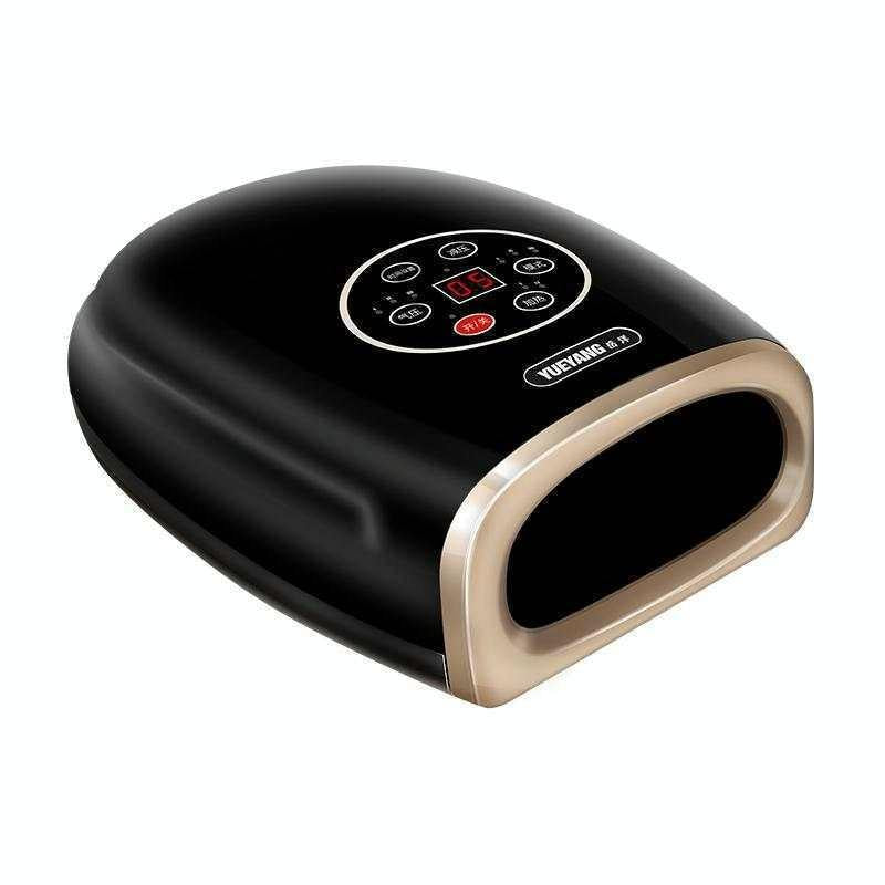 Hand Finger Joint Massager Wrist Palm Physiotherapy Mouse Meridian Acupoint Charging Amber Gold - Pearl White
