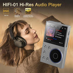 2.4 Inch Hifi Bluetooth Music Player Dsd256 Mastering Sound Quality 16Gb+16Gb Memory - Gray - 16Gb+16Gb