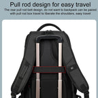 Waterproof Double Shoulder Backpack With Usb Black - 20 Inch