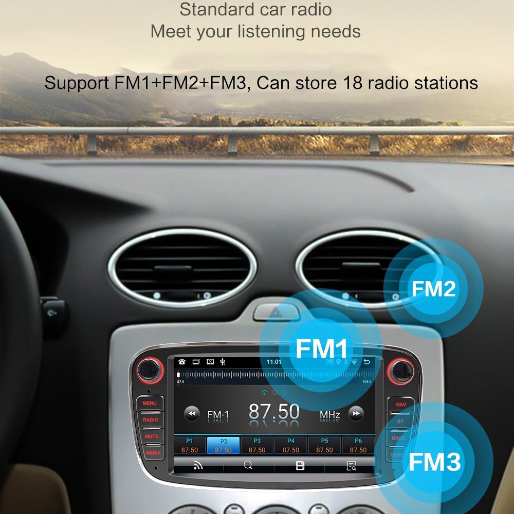 7 Inch Android Navigation Radio For Ford Focus - Bluetooth Rds 1 + 32G - Black 2 + 64G