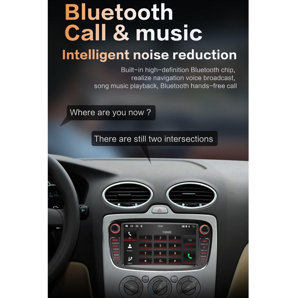 7 Inch Android Navigation Radio For Ford Focus - Bluetooth Rds 1 + 32G - Black 2 + 64G