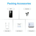 Portable Bluetooth Mp3 Player 16Gb Capacity Black