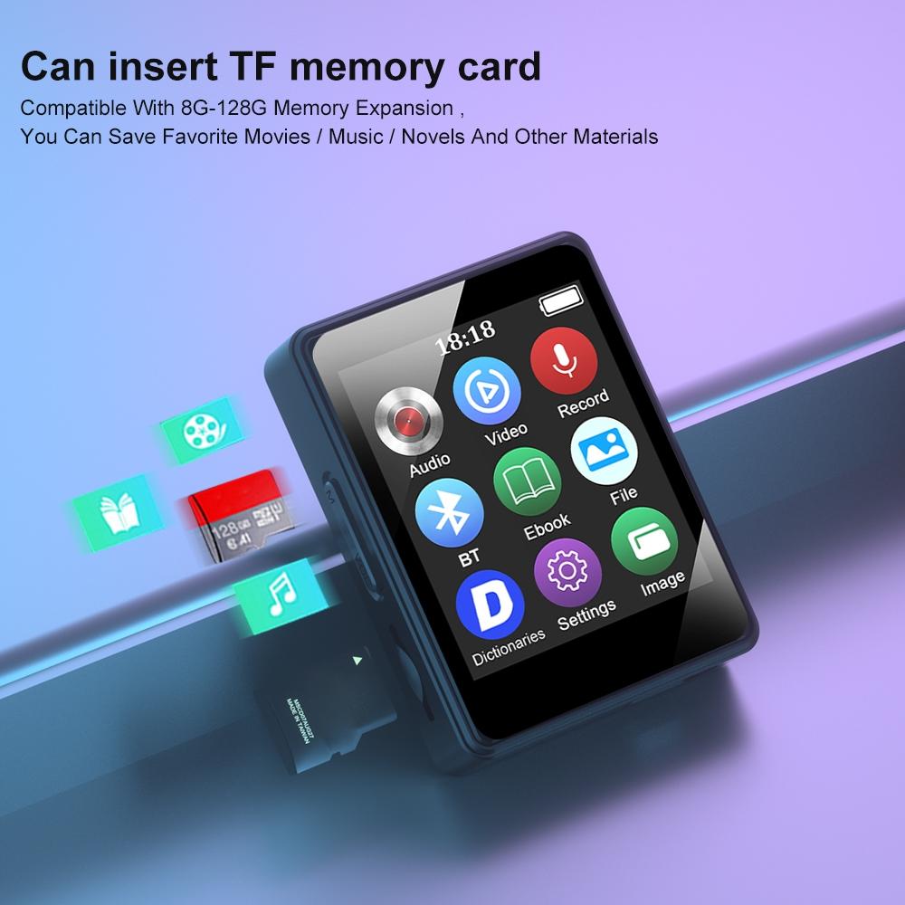 Bluetooth 5.0 Mp3 Player With Ebook Recorder 128Gb - 16Gb