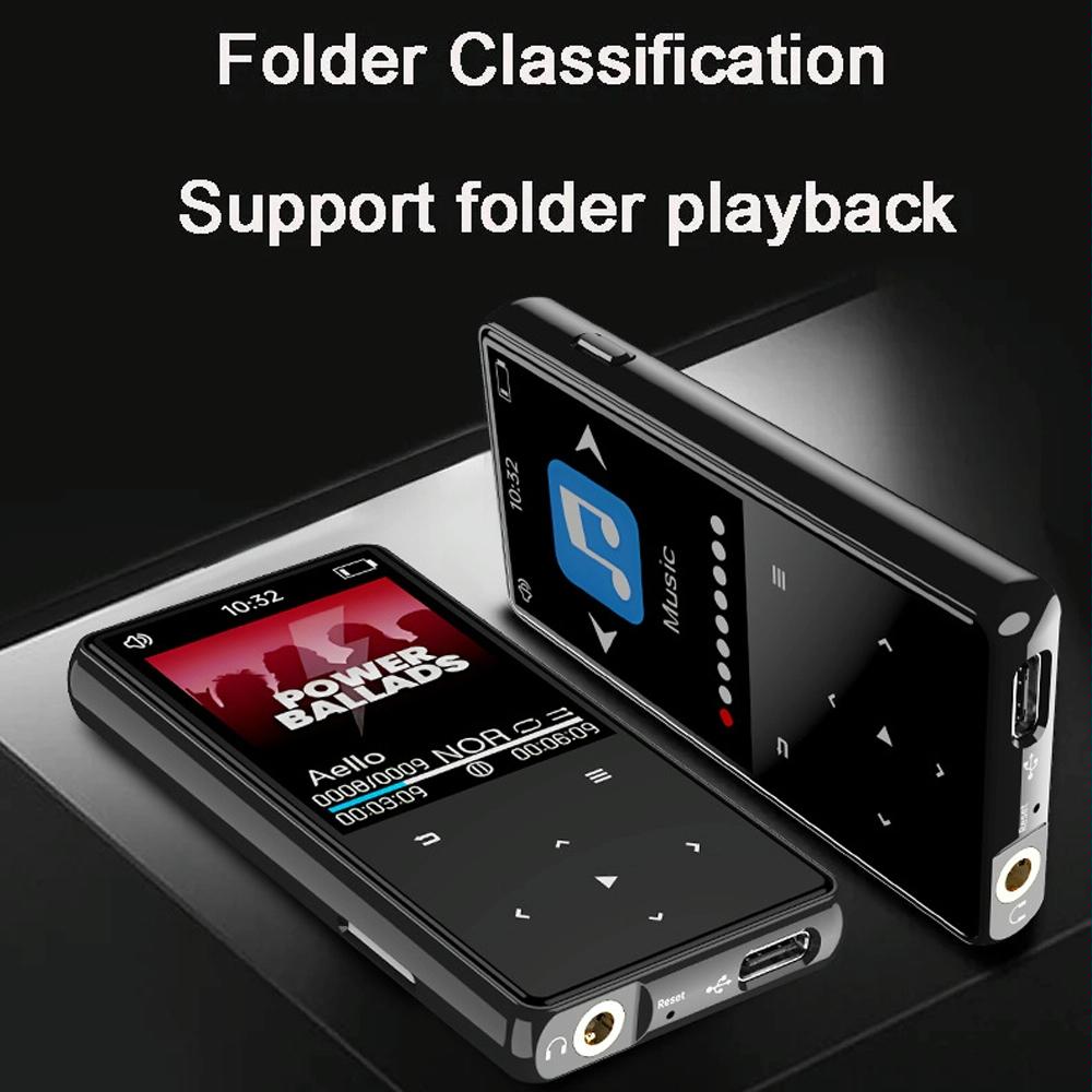 16Gb Portable Bluetooth Mp3 / Mp4 Music Player Black - 32Gb