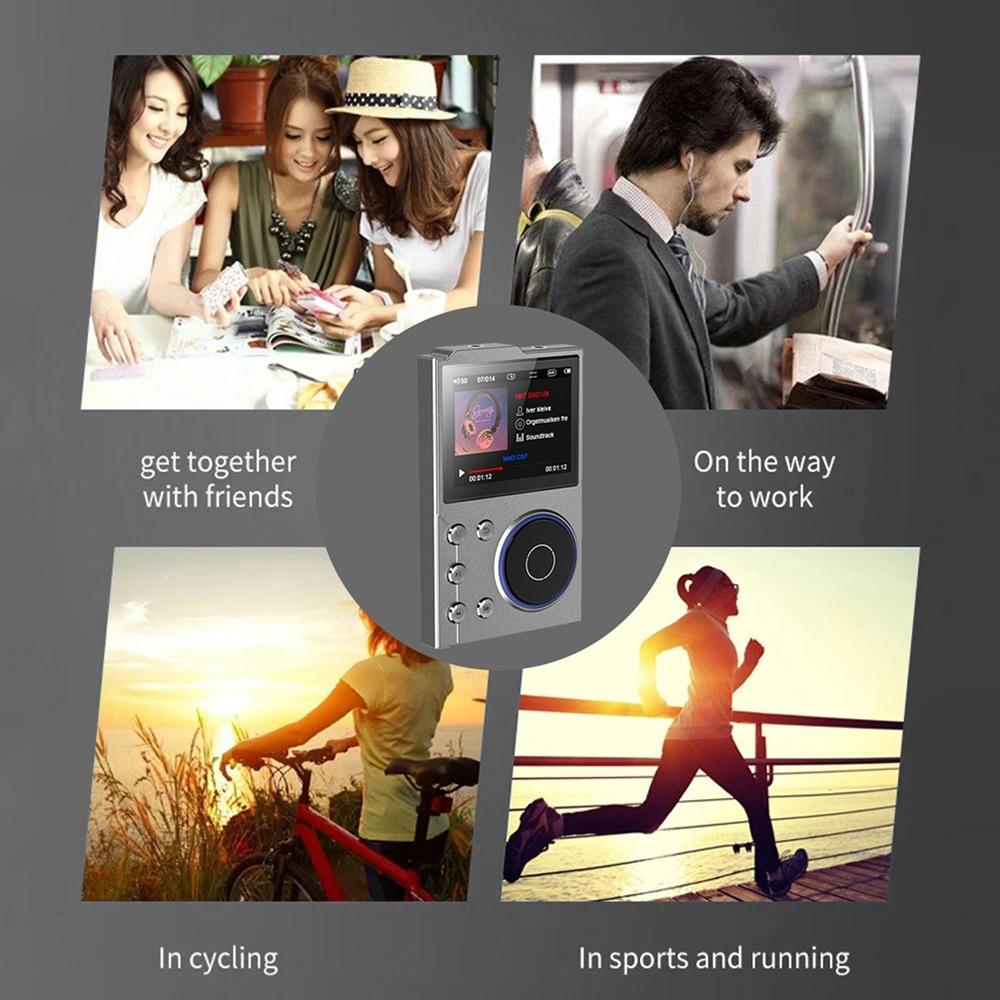 2.4 Inch Hifi Bluetooth Music Player Dsd256 Mastering Sound Quality 16Gb+16Gb Memory - Gray - 16Gb+32Gb