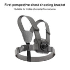 Adjustable Chest Strap with Mount and Screw - 6 In 1 360 Phone Clamp