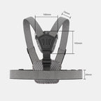 Adjustable Chest Strap with Mount and Screw - 6 In 1 360 Phone Clamp
