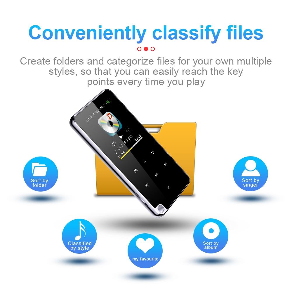 Portable Bluetooth Mp3 Player 64Gb Capacity Black
