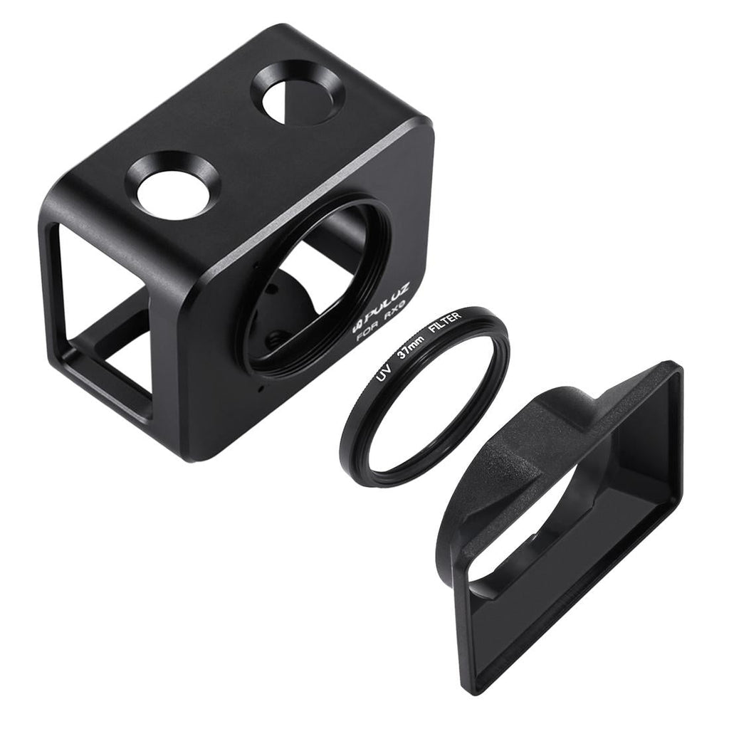 Sony Rx0 Protective Cage with 37mm Lens and Sunshade - Black