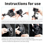360 Degree Rotating Magnetic Backpack Clip Mount