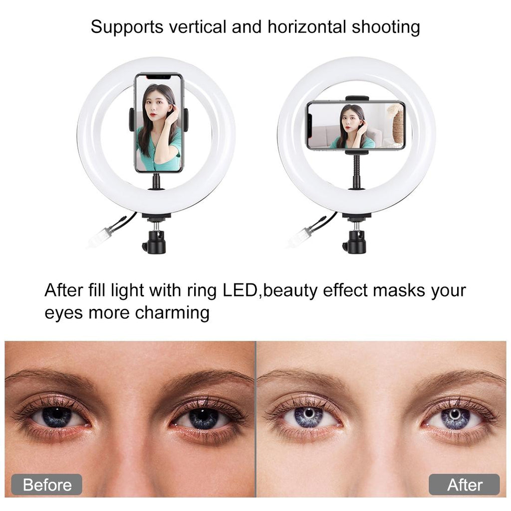 7.9 Rgbw Led Ring Light with Dual Colour Temperature and Phone Clamp