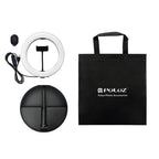 10.2 Dual-colour Led Ring Light with Usb Bluetooth Remote and Phone Holder - Black
