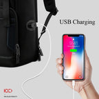 Waterproof Anti-theft Travel Backpack - 31x19x43cm in Black