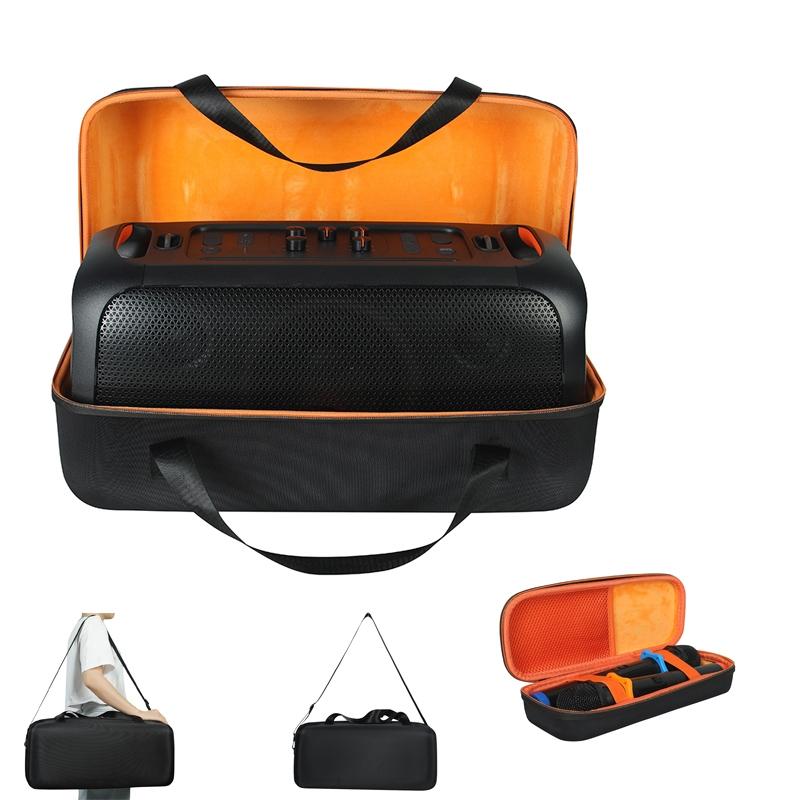Jbl Partybox On-the-go Hard Eva Storage Bag with Microphone Bag - Shockproof - Black + Grey