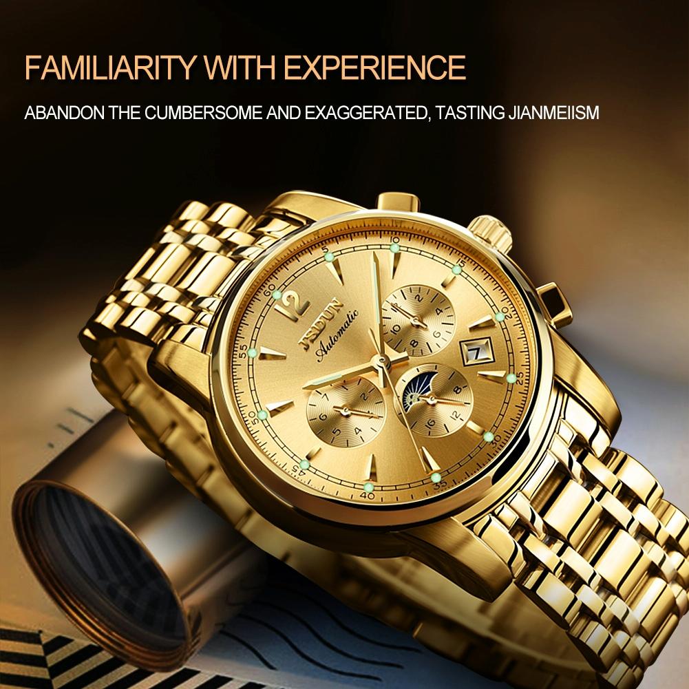 Waterproof Luminous Mechanical Watch for Men - 8750 - Silver Black