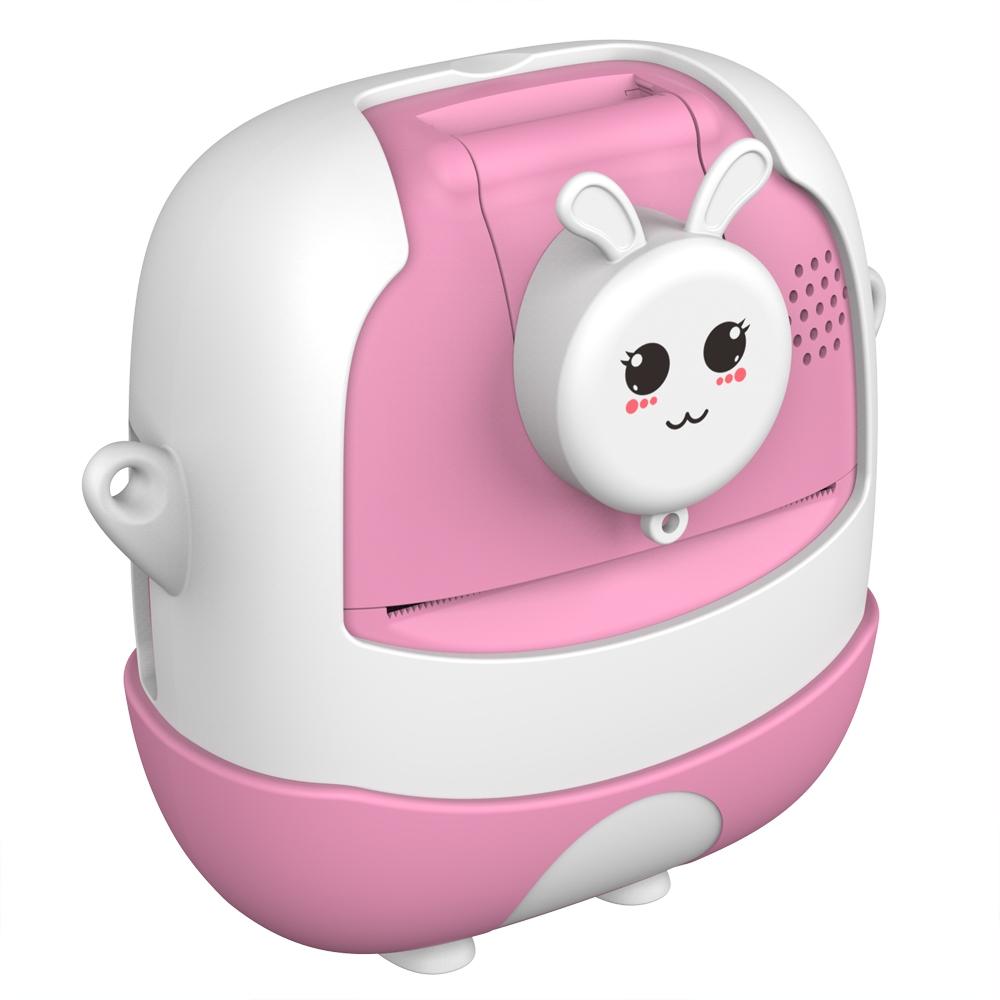 720P Hd Reversible Mini Digital Camera For Children - Cartoon Print - Green