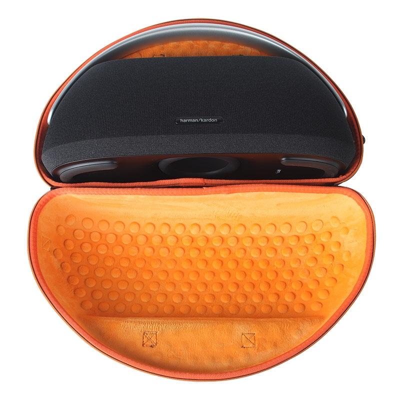 Outdoor Portable Speaker Protection Bag for Harman Kardon Go & Play3 - Black Orange