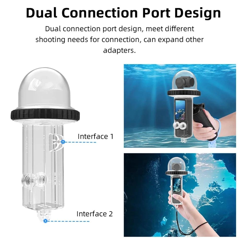 Waterproof Diving Housing for Dji Pocket 3 - 40m Depth - Black Handle